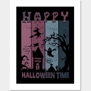 Retro halloween Posters and Art